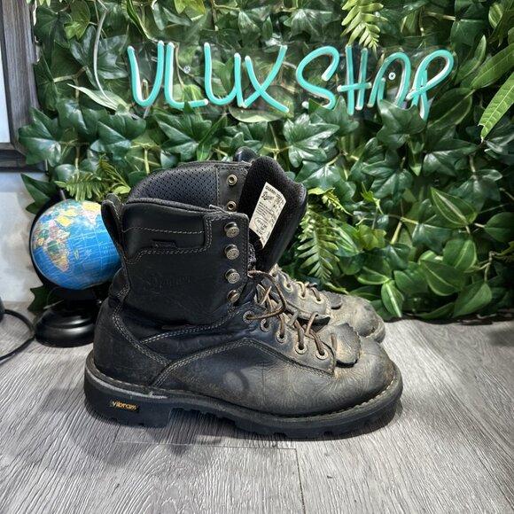 Danner Quarry 8" GTX Brown Leather Lace Up Boots Shoes USA Made Mens size 8.5 D - Picture 1 of 9